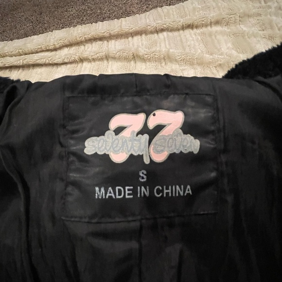 Black Hooded Satin Coat - Picture 5 of 7